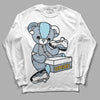 Jordan 13 “Blue Grey” DopeSkill Long Sleeve T-Shirt Sneakerhead BEAR Graphic Streetwear - White 