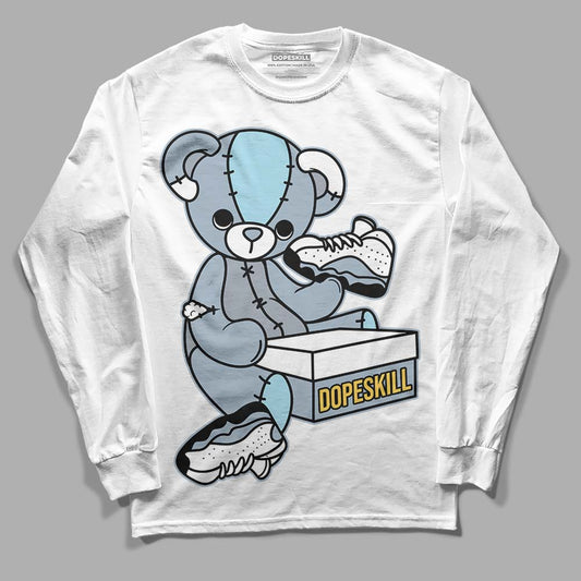 Jordan 13 “Blue Grey” DopeSkill Long Sleeve T-Shirt Sneakerhead BEAR Graphic Streetwear - White 