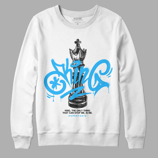 Jordan 1 High Retro OG “University Blue” DopeSkill Sweatshirt King Chess Graphic Streetwear - White