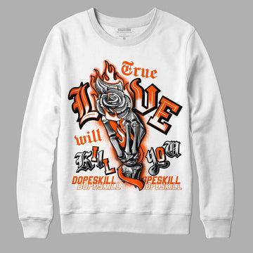 MSCHF Super Normal 2 Orange Milk DopeSkill Sweatshirt True Love Will Kill You Graphic Streetwear - White