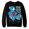 Jordan 4 Retro Military Blue DopeSkill Sweatshirt Love Kills Graphic Streetwear - Black