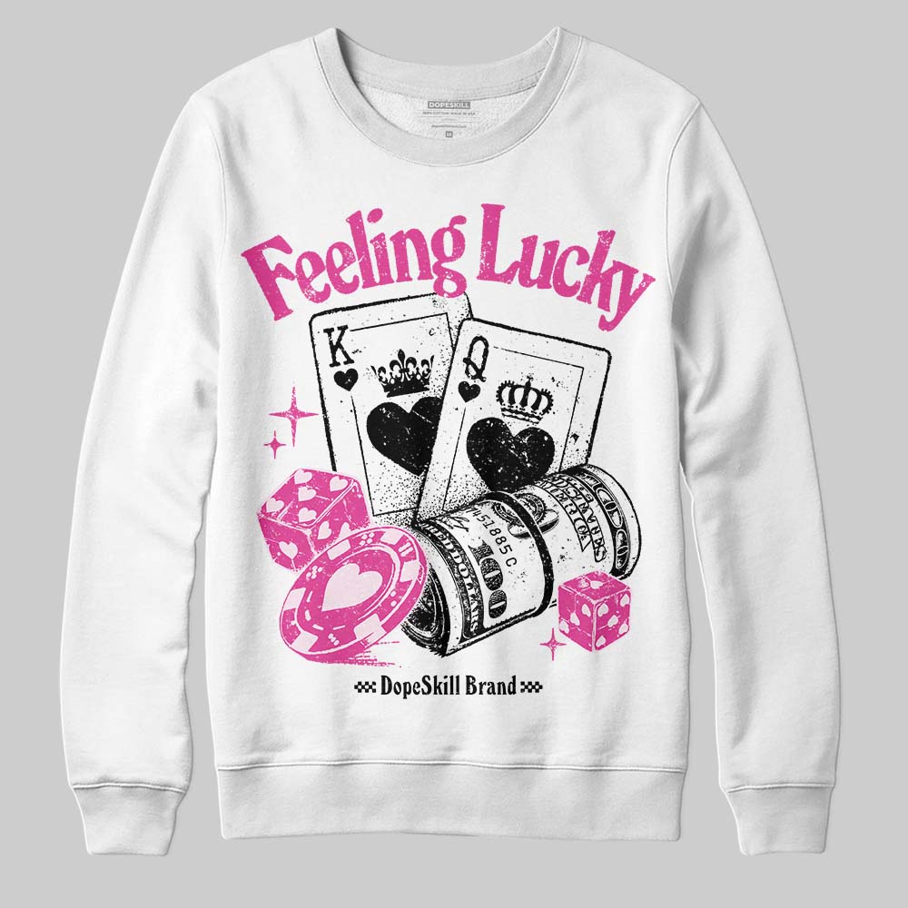 Dunk Low GS 'Triple Pink' DopeSkill Sweatshirt Feeling Lucky Graphic Streetwear - White