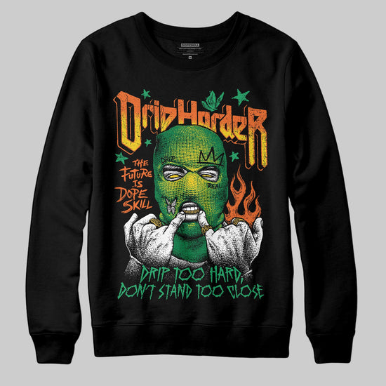 Green Sneakers DopeSkill Sweatshirt Drip Harder Graphic Streetwear - Black