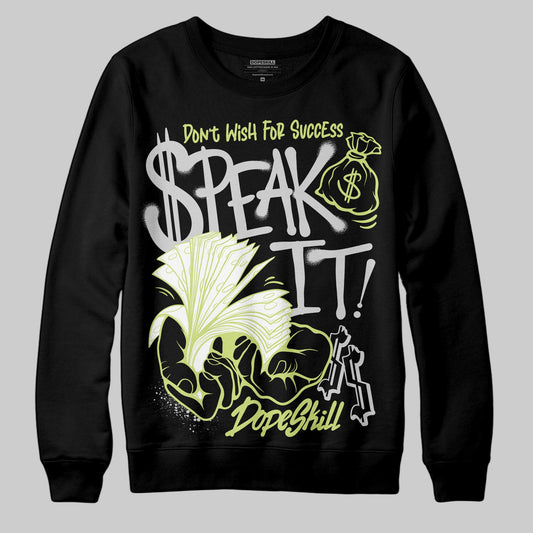 Jordan 4 GS “Light Lemon Twist” DopeSkill Sweatshirt Speak It Graphic Streetwear - Black
