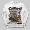 Adidas Samba OG Maroon Gold Metallic DopeSkill Long Sleeve T-Shirt Get Rich Graphic Streetwear - White