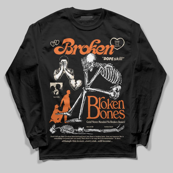 Jordan 3 “Starfish” DopeSkill Long Sleeve T-Shirt Broken Bones Graphic Streetwear - Black