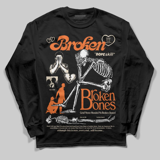 Jordan 3 “Starfish” DopeSkill Long Sleeve T-Shirt Broken Bones Graphic Streetwear - Black