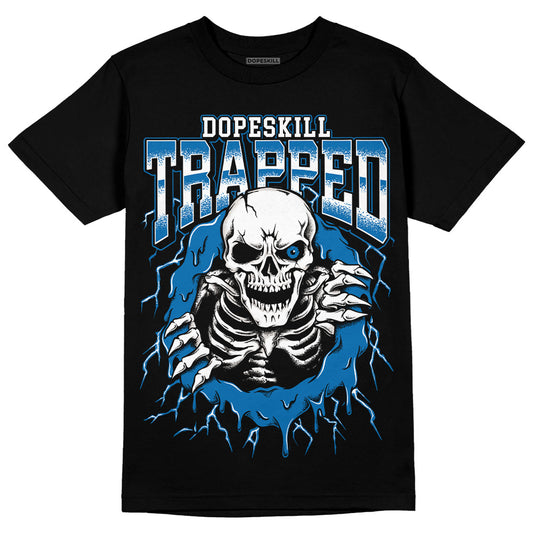 AJ 1 Dark Marina Blue DopeSkill T-Shirt Trapped Halloween Graphic