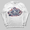 Jordan 4 SB “Summit White/Navy” DopeSkill Long Sleeve T-Shirt Rare Breed Type Graphic Streetwear - White