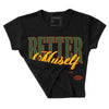 Dunk Low Team Dark Green Orange DopeSkill Women's Crop Top Better Myself Graphic