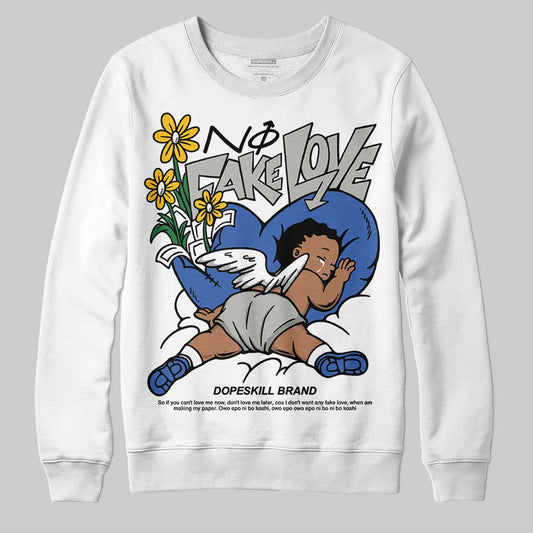 Jordan 3 “Lucky Shorts” DopeSkill Sweatshirt No Fake Love Graphic Streetwear - White 