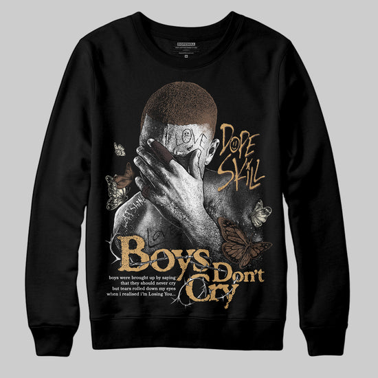 Jordan 5 “Earth/Metallic Gold” DopeSkill Sweatshirt Boys Don't Cry Graphic Streetwear - Black