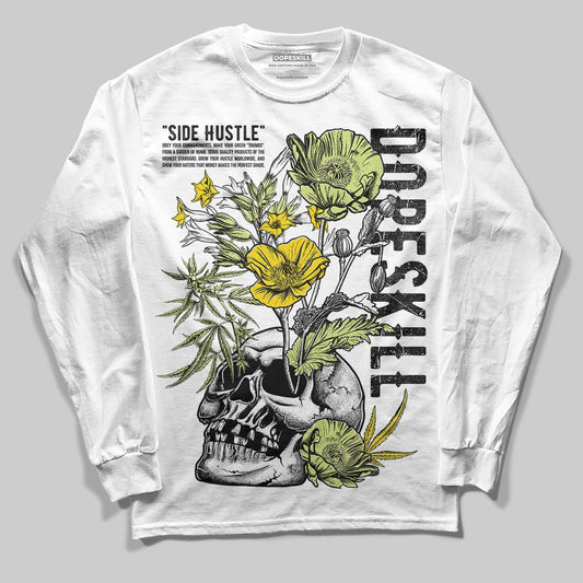 Jordan 5 “Luminous Green” DopeSkill Long Sleeve T-Shirt Side Hustle Graphic Streetwear - White