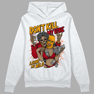 Jordan 7 Retro Cardinal DopeSkill Hoodie Sweatshirt Don't Kill My Vibe Graphic Streetwear - White 