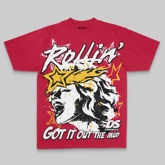 Red Oversize Print Got It Out The Mud DopeSkill Graphic Premium T-shirt Streetwear - Red