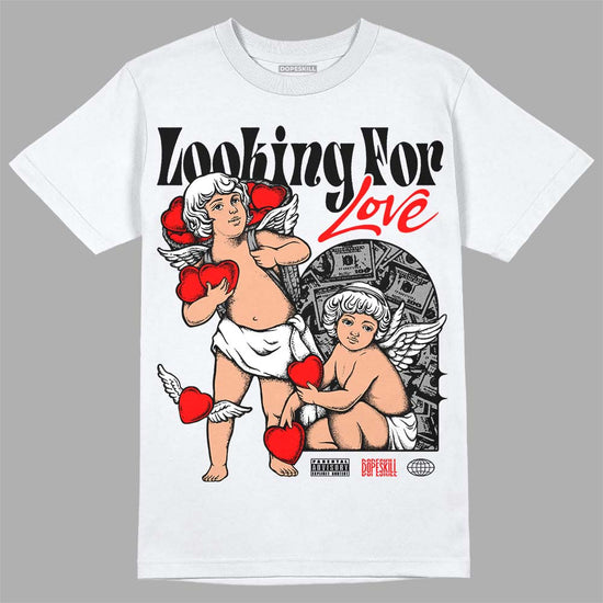 Black and White Sneakers DopeSkill T-Shirt Looking For Love Graphic Streetwear - White