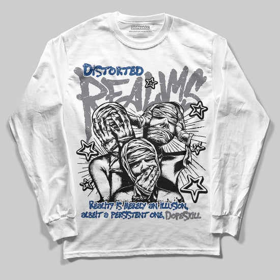 Jordan 9 Retro 'Flint Grey' 2026 DopeSkill Long Sleeve T-Shirt Distorted Realms Graphic Streetwear - White