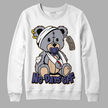 Jordan 4 Retro Frozen Moments DopeSkill Sweatshirt Hurt Bear Graphic Streetwear - White 