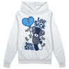 Jordan Spiz’ike Low “White/Obsidian” DopeSkill Hoodie Sweatshirt Love Sick Graphic Streetwear - White