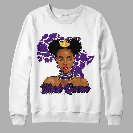 Jordan 12 “Field Purple” DopeSkill Sweatshirt Black Queen Graphic Streetwear - White