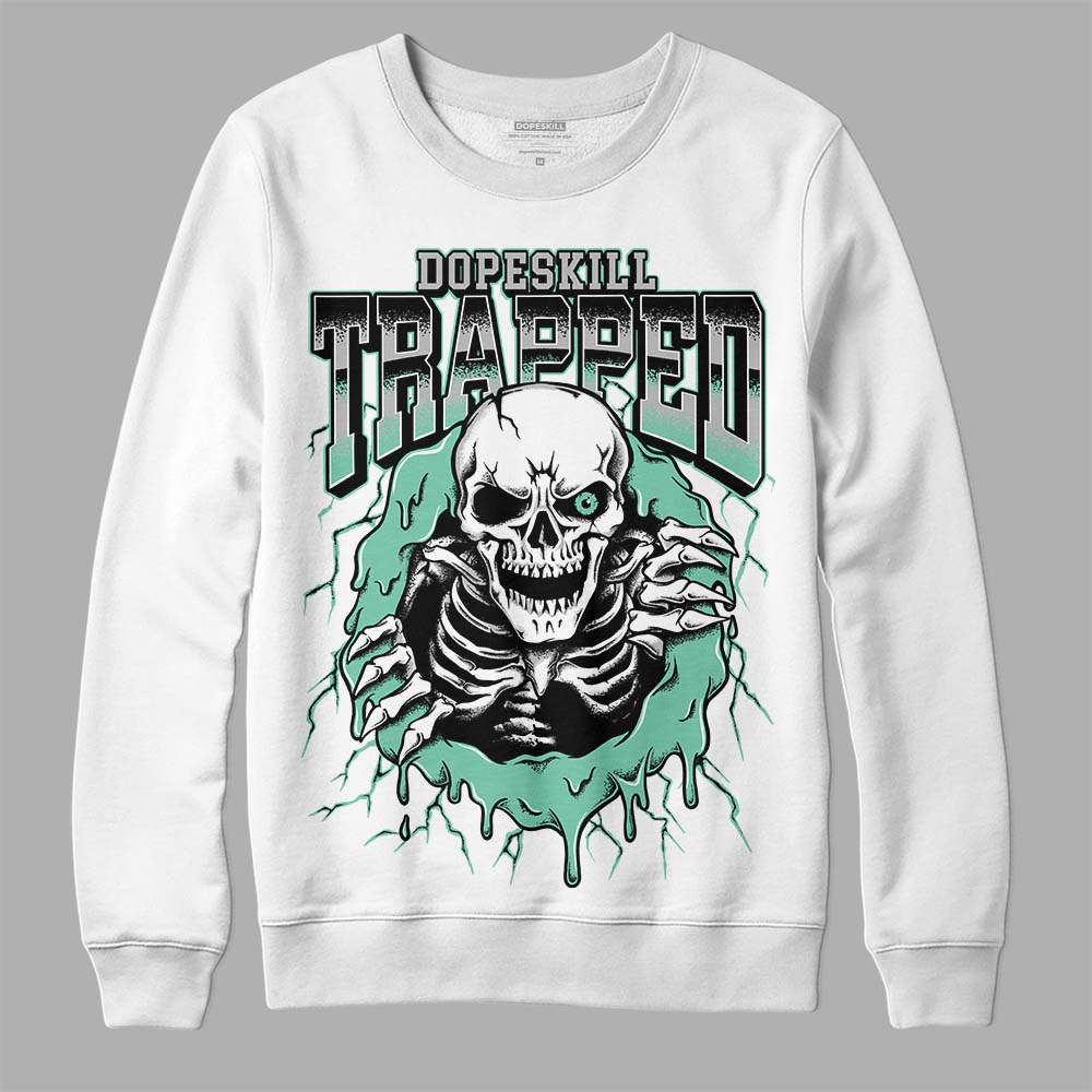 Jordan 3 "Green Glow" DopeSkill Sweatshirt Trapped Halloween Graphic Streetwear - White 