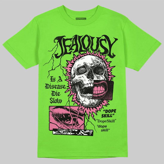Neon Green Sneakers DopeSkill T-Shirt Jealousy Graphic Streetwear - Lime
