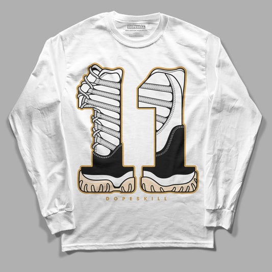 Jordan 11 "Gratitude" DopeSkill Long Sleeve T-Shirt No.11 Graphic Streetwear - White 