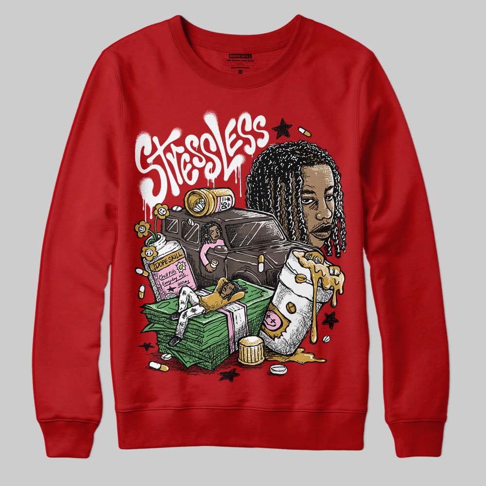 Nigel Sylvester x Air Jordan 4 ‘Brick by Brick’ DopeSkill Sweatshirt Stressless Graphic Streetwear - Red