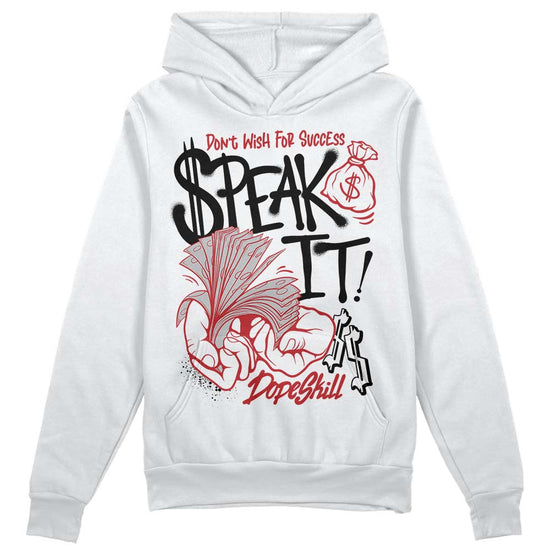 Jordan 12 “Red Taxi” DopeSkill Hoodie Sweatshirt Speak It Graphic Streetwear - White