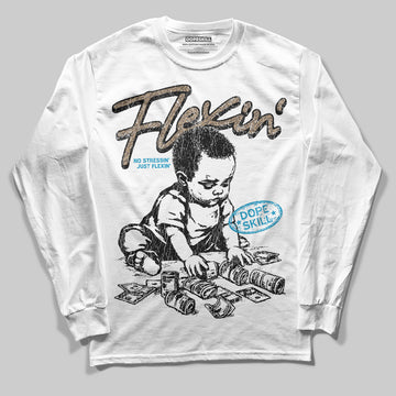 Jordan 3 GS “We Outside” DopeSkill Long Sleeve T-Shirt Flexin' Graphic Streetwear - White 
