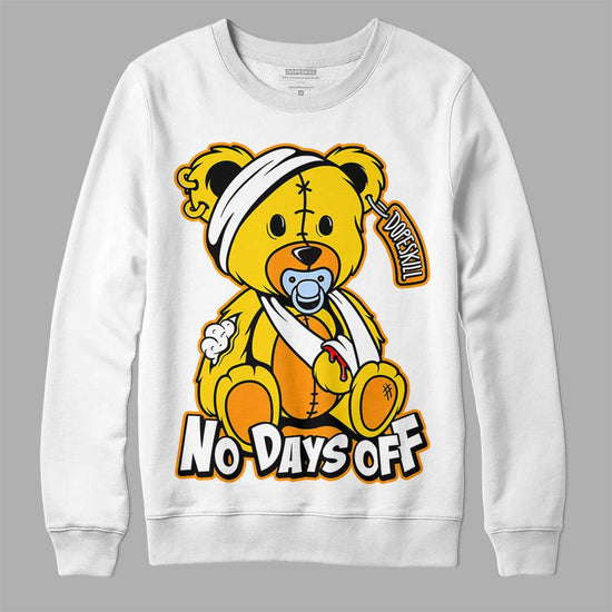 Jordan 6 “Yellow Ochre” DopeSkill Sweatshirt Hurt Bear Graphic Streetwear - White