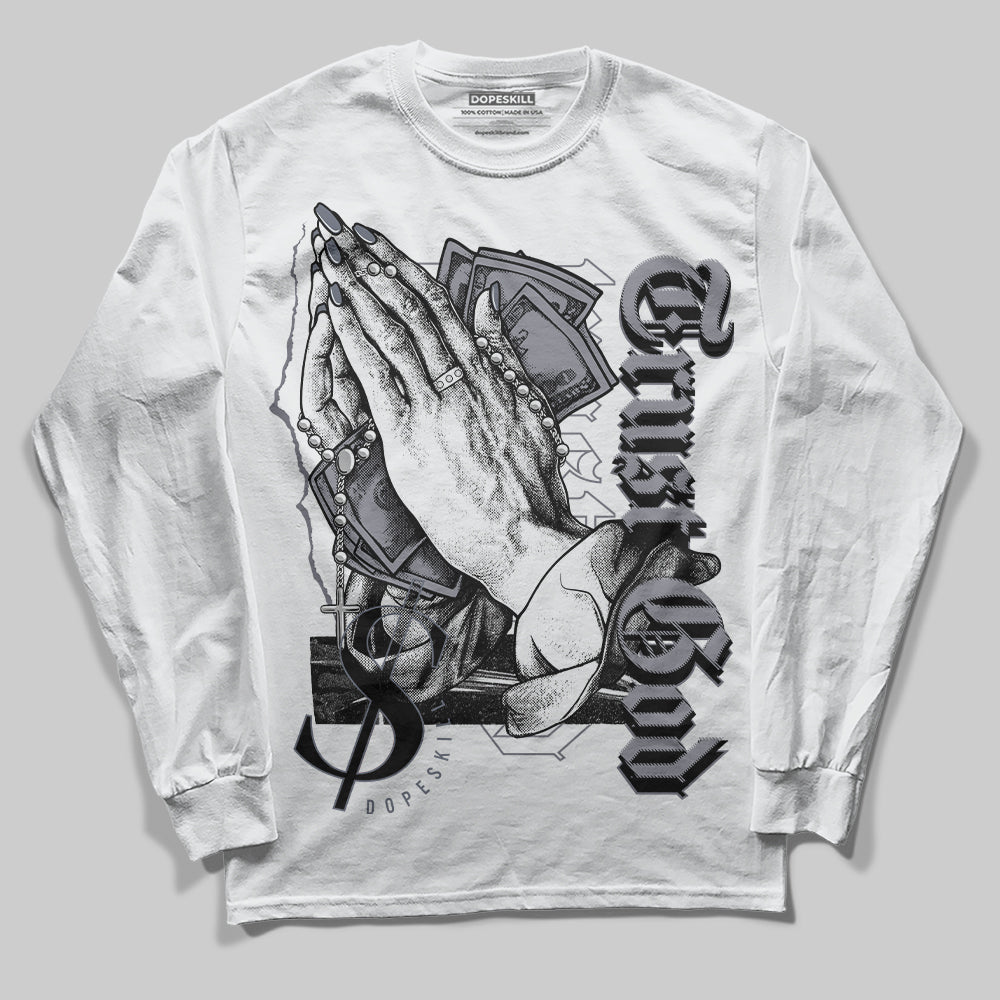 Jordan 14 Retro 'Stealth' DopeSkill Long Sleeve T-Shirt Trust God Graphic Streetwear - White