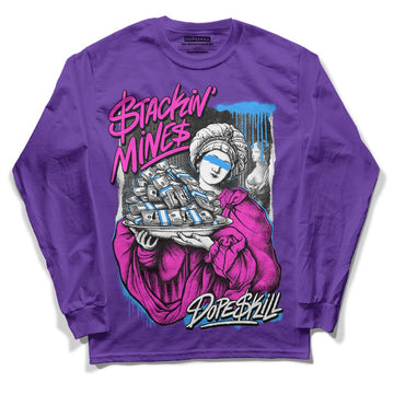 PURPLE Sneakers DopeSkill Purple Long Sleeve T-Shirt Stackin Mines Graphic Streetwear