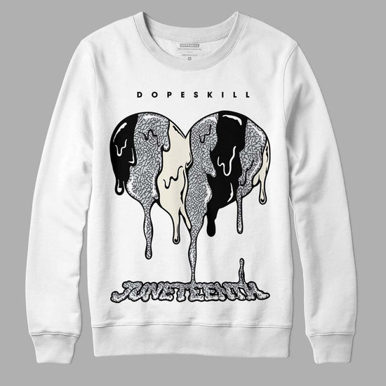 Jordan 1 Retro Low OG Black Cement DopeSkill Sweatshirt Juneteenth Heart Graphic Streetwear - White