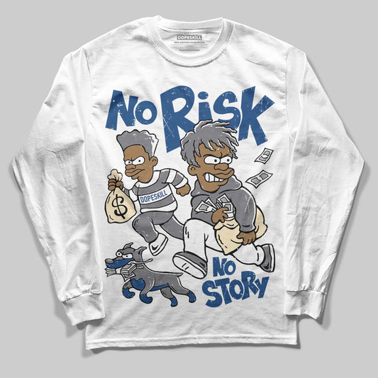 Jordan 9 Retro 'Flint Grey' 2026 DopeSkill Long Sleeve T-Shirt No Risk No Story Graphic Streetwear - White 