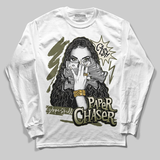 Jordan 3 “Medium Olive” aka “Family Affair” DopeSkill Long Sleeve T-Shirt NPC Graphic Streetwear - White