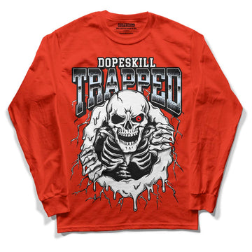 Jordan 6 Retro Toro Bravo DopeSkill Varsity Red Long Sleeve T-Shirt Trapped Halloween Graphic Streetwear