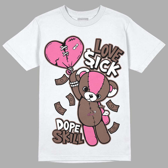 Dunk Low Smokey Mauve Playful Pink DopeSkill T-Shirt Love Sick Graphic Streetwear - White