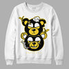 Jordan 4 Tour Yellow Thunder DopeSkill Sweatshirt New Double Bear Graphic Streetwear - White