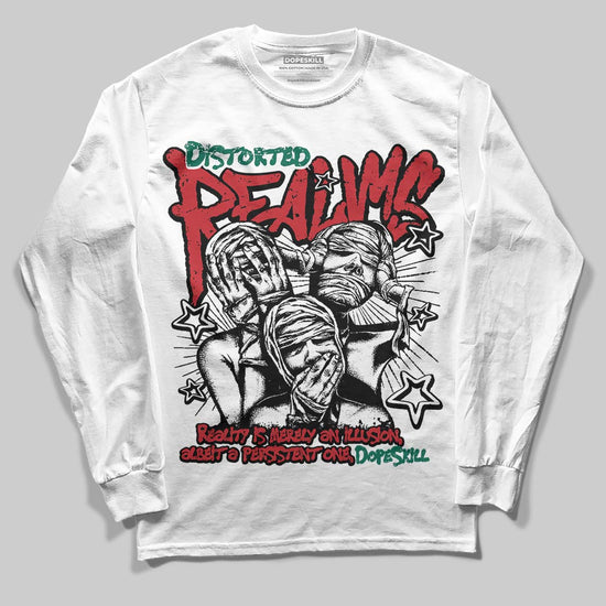 Jordan 3 Mexico 'El Vuelo' DopeSkill T-Shirt Long Sleeve T-Shirt Distorted Realms Graphic Streetwear - White