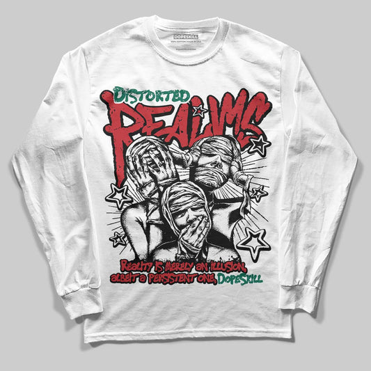 Jordan 3 Mexico 'El Vuelo' DopeSkill T-Shirt Long Sleeve T-Shirt Distorted Realms Graphic Streetwear - White