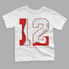 Jordan 12 “Cherry” DopeSkill Toddler Kids T-shirt No.12 Graphic Streetwear - White 