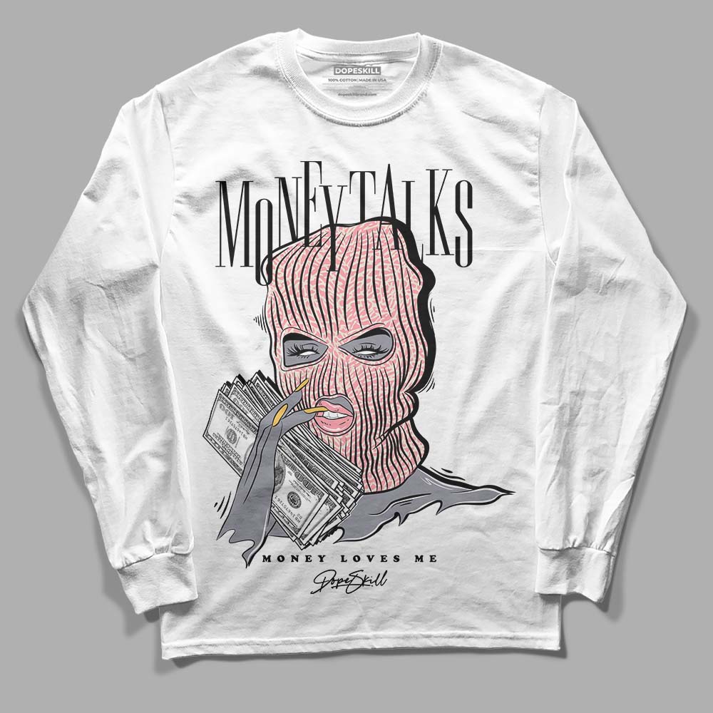 Jordan 3 GS “Red Stardust” DopeSkill Long Sleeve T-Shirt Money Talks Graphic Streetwear - White 