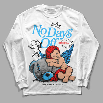 Jordan 1 High Retro OG “University Blue” DopeSkill Long Sleeve T-Shirt New No Days Off Graphic Streetwear - White