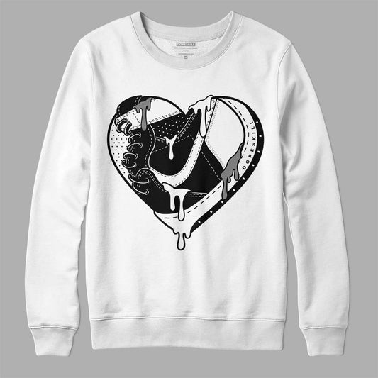 Jordan 1 High OG “Black/White” DopeSkill Sweatshirt Heart Jordan 1 Graphic Streetwear - White 