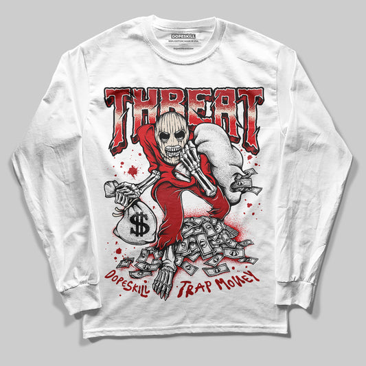 Adidas Samba OG ‘Talchum Pack ‑ Scarlet’ DopeSkill Long Sleeve T-Shirt Threat Graphic Streetwear - White