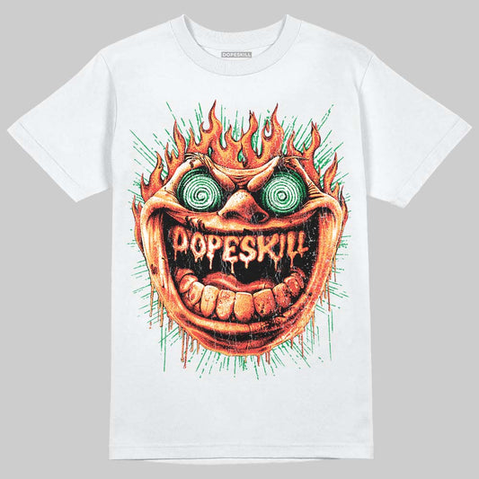 Black and White Sneakers DopeSkill T-Shirt Hellfire Graphic Streetwear - White