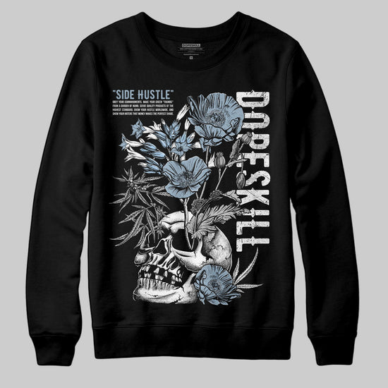 Jordan 40 “Blue Suede” DopeSkill Sweatshirt Side Hustle Graphic Streetwear - Black