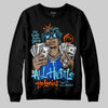 Royal Blue Sneakers DopeSkill Sweatshirt All Hustle No Luck Graphic Streetwear - Black
