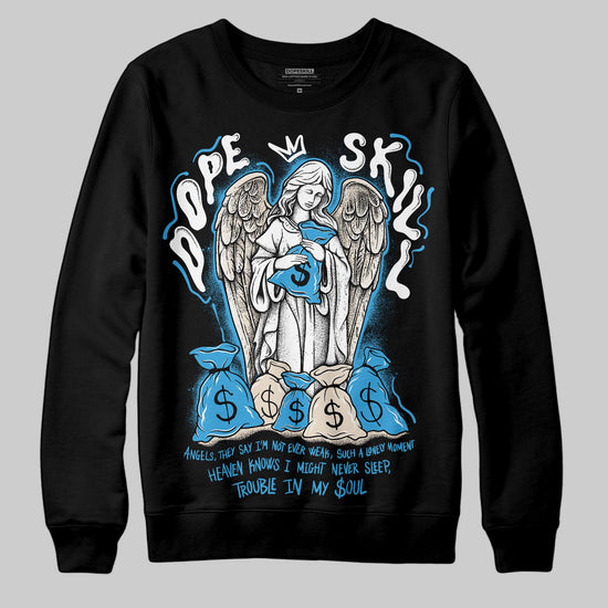 Jordan 1 High OG “UNC” Reimagined DopeSkill Sweatshirt Angels Graphic Streetwear - Black